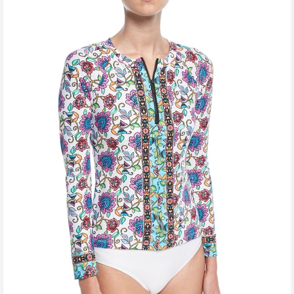 Nanette Lepore Other - Nanette Lepore Rosarito long sleeve rash, guard, NWOT size extra small